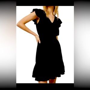 NWT Rails Tara Smocked Lace Detail Dress Black